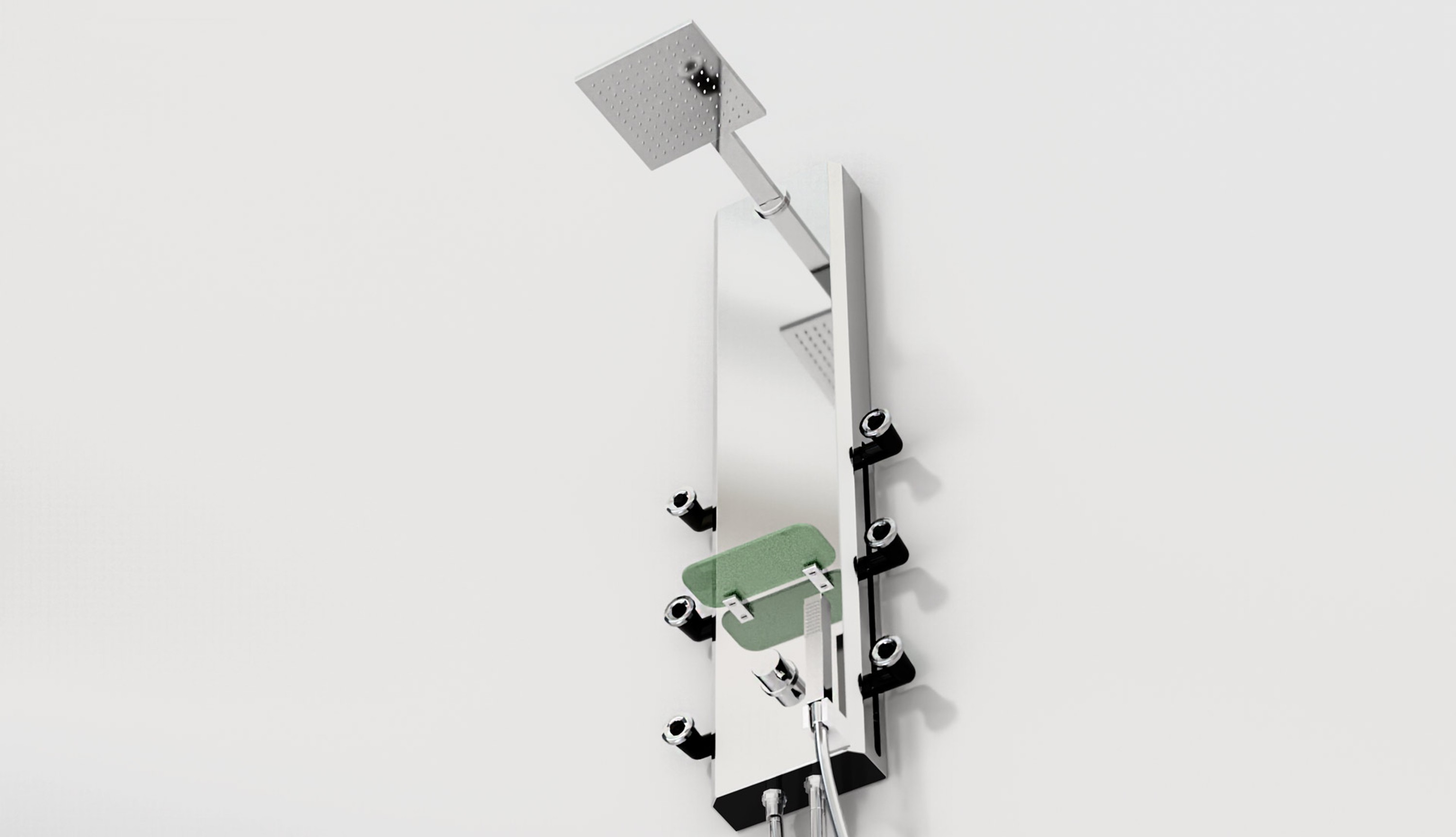 Dusbad Aqua Dancer einzigartiges bewegliches Duschpaneel Made in Germany silber Dusbad Aqua Dancer einzigartiges bewegliches Duschpaneel Made in Germany silber