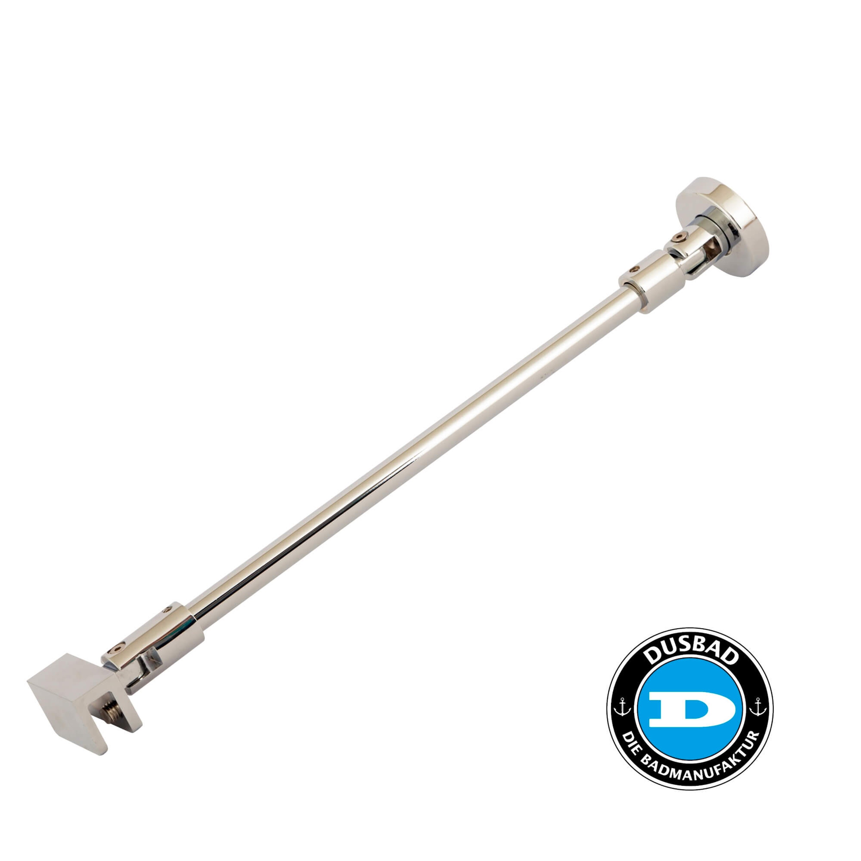Dusbad Wandanschluss-Set - Stabilisator für Duschkabine Glas/Wand 300mm, chorm