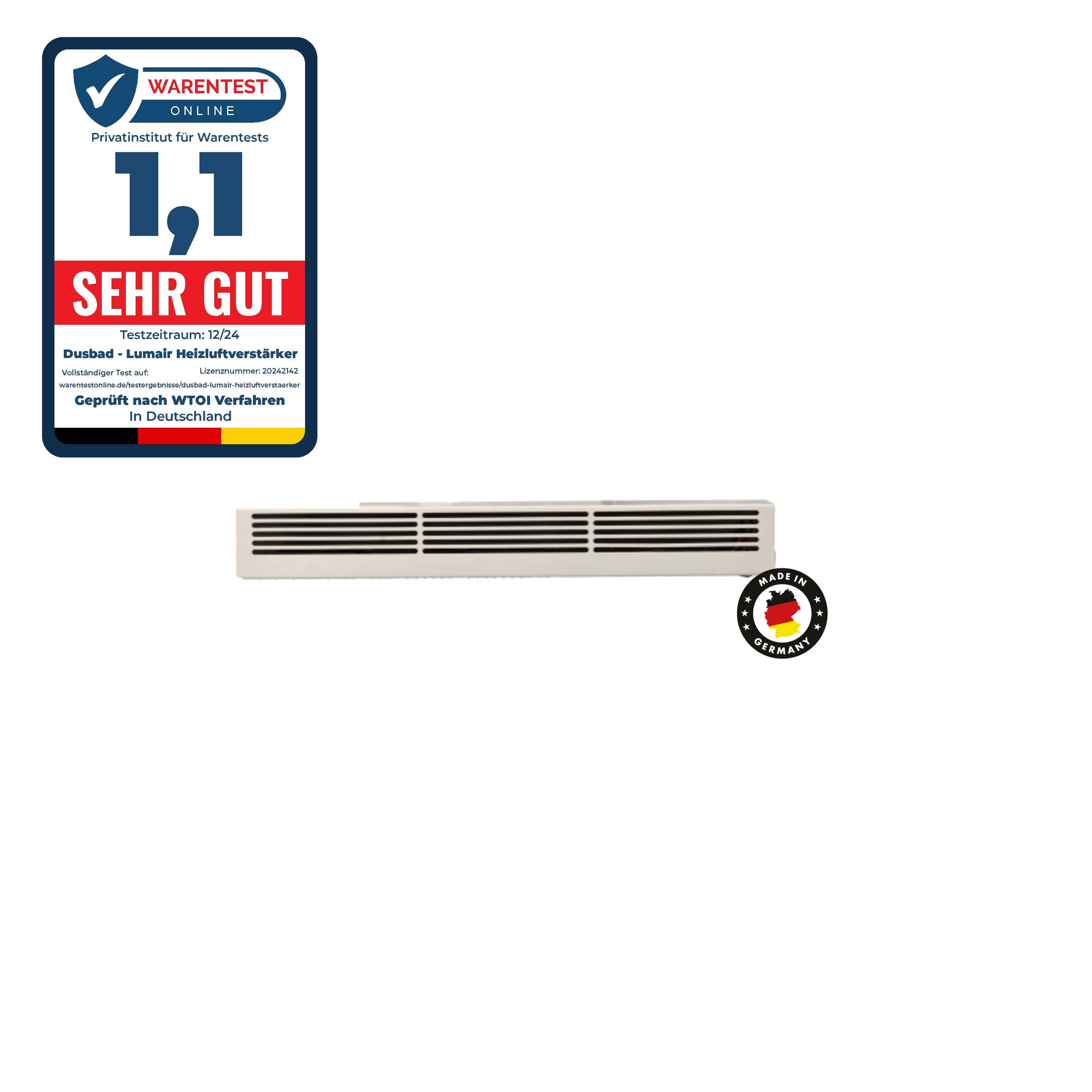 Lumair 50 Heizluftverstärker / Ventilator weiss Lumair 50 Heizluftverstärker / Ventilator weiss