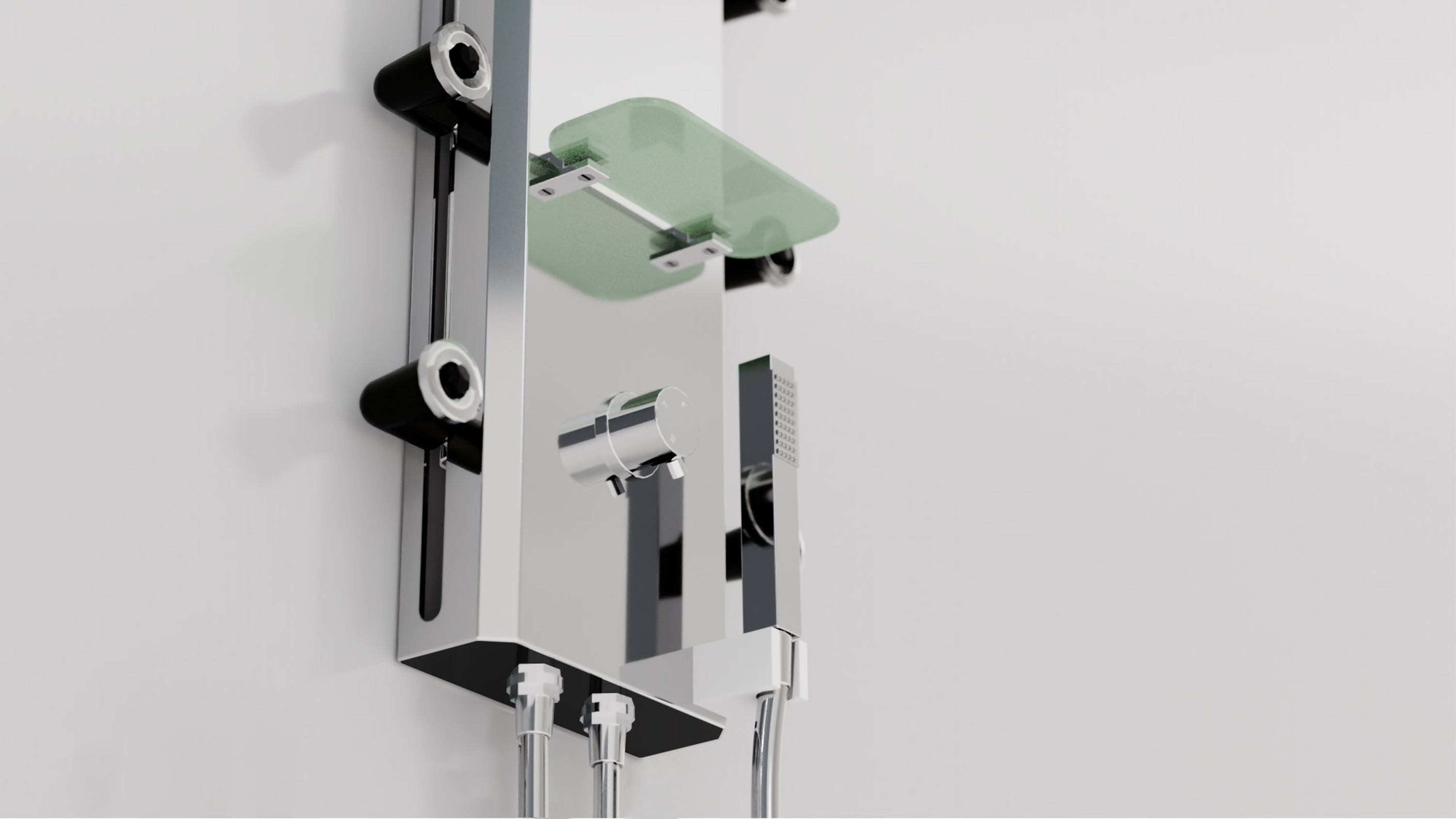 Dusbad Aqua Dancer einzigartiges bewegliches Duschpaneel Made in Germany silber Dusbad Aqua Dancer einzigartiges bewegliches Duschpaneel Made in Germany silber