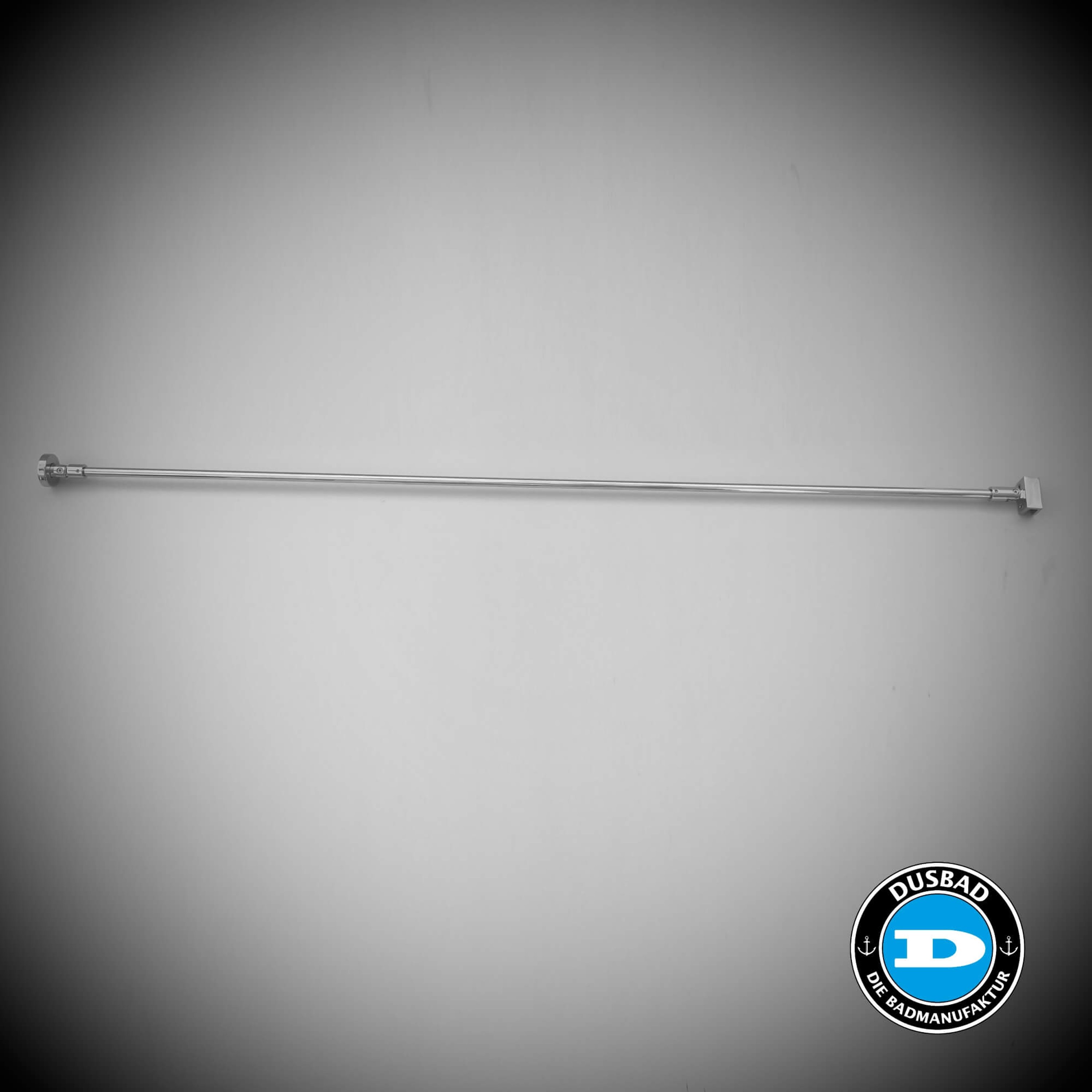 Dusbad Wandanschluss-Set - Stabilisator für Duschkabine/ Duschabtrennung Glas/Wand 1200mm, chrom